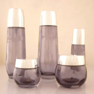 Color Coated Glass Skin Care Bottle With Round Bottom