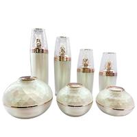 Luxury Plastic Acrylic Cream Jar and Cosmetic Bottle set