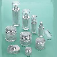 Shiny Luxury Plastic Cosmetic Bottle And Cream Jar