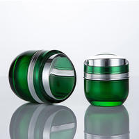 Luxury design white Aluminum glass cosmetic jar set 30g
