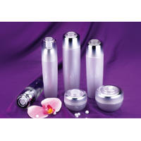 Fashion coloured glass cosmetic bottle 30ml 40ml 80ml cream jar 30g 50g