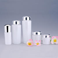 Various capacity cosmetic container pure white PET bottle beauty cream jar