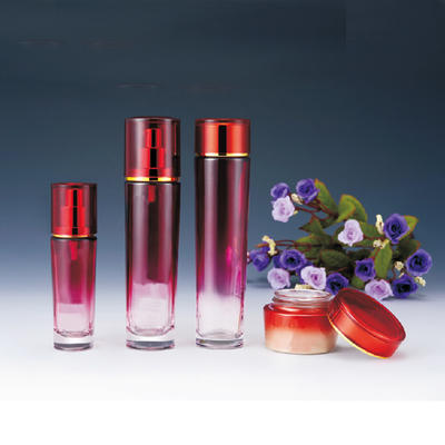 New sample glass color coating skin care lotion bottle cosmetic jar