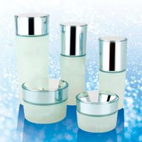 Frosted Glass Cosmetic Bottle and Cream Jar for Skin Care 200ml