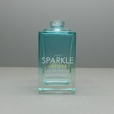 Custom made color coating 50ml square glass perfume bottles