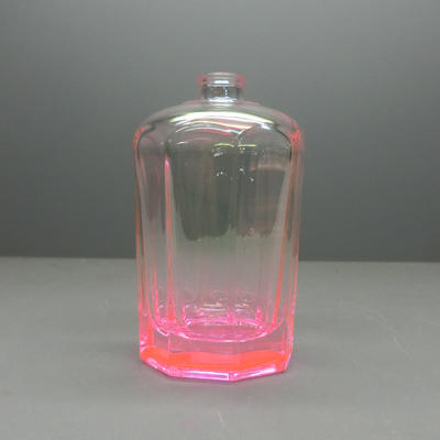 Color plating pink women's glass perfume bottles wholesale