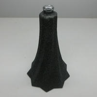 New design black tower shape 50ml perfume bottle with sprayer